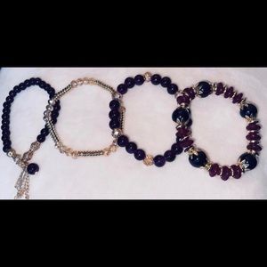 Purple Handmade Bracelet Set